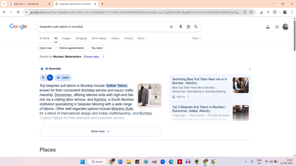 bespoke suit tailor in Mumbai