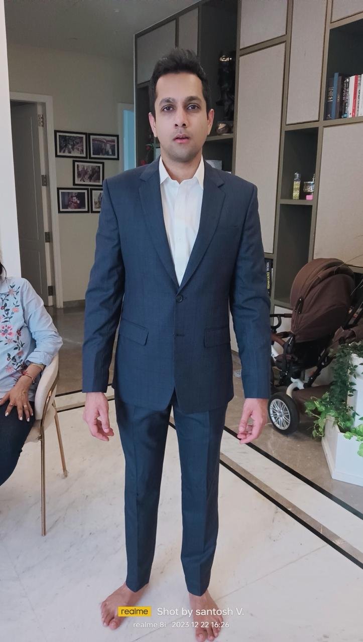 Made to measure suit Mumbai client